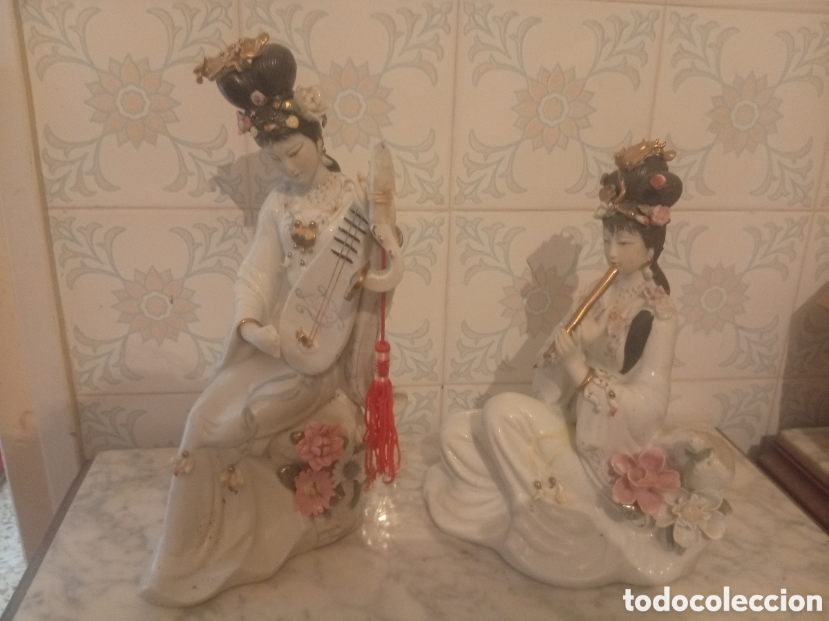 Vintage: Pareja de figuras porcelana