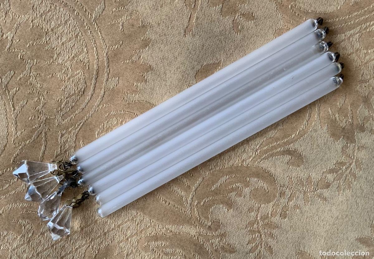 Vintage: 6 ANTIGUAS LAGRIMAS DE TUBO 14 CM
