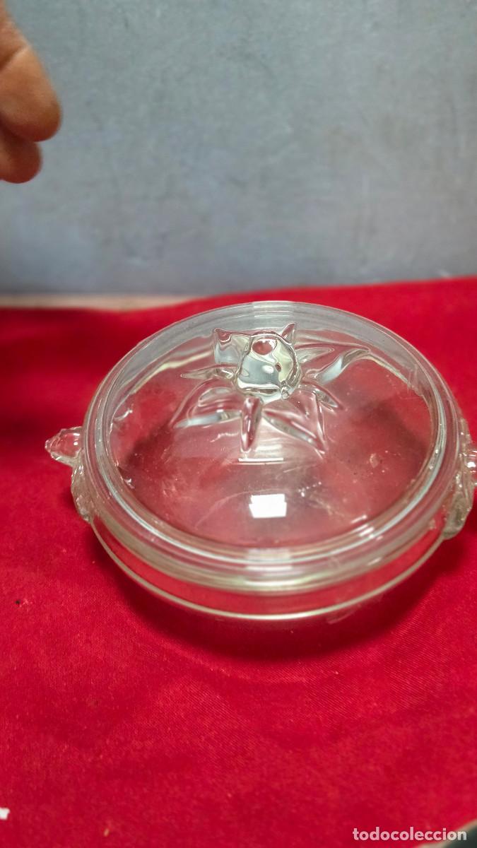 Vintage: cazuela de cristal decorativa