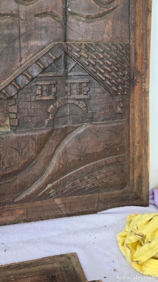 Vintage: tabla con casas talladas - Foto 2