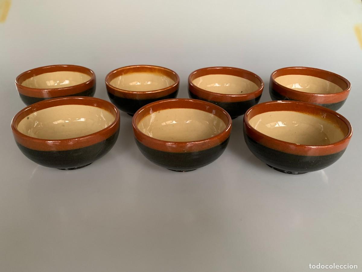 Vintage: Conjunto Juego Cuenco Ceramica Vidriado Artesania Alfareria Espa&ntilde;a Francia Vintage 80s