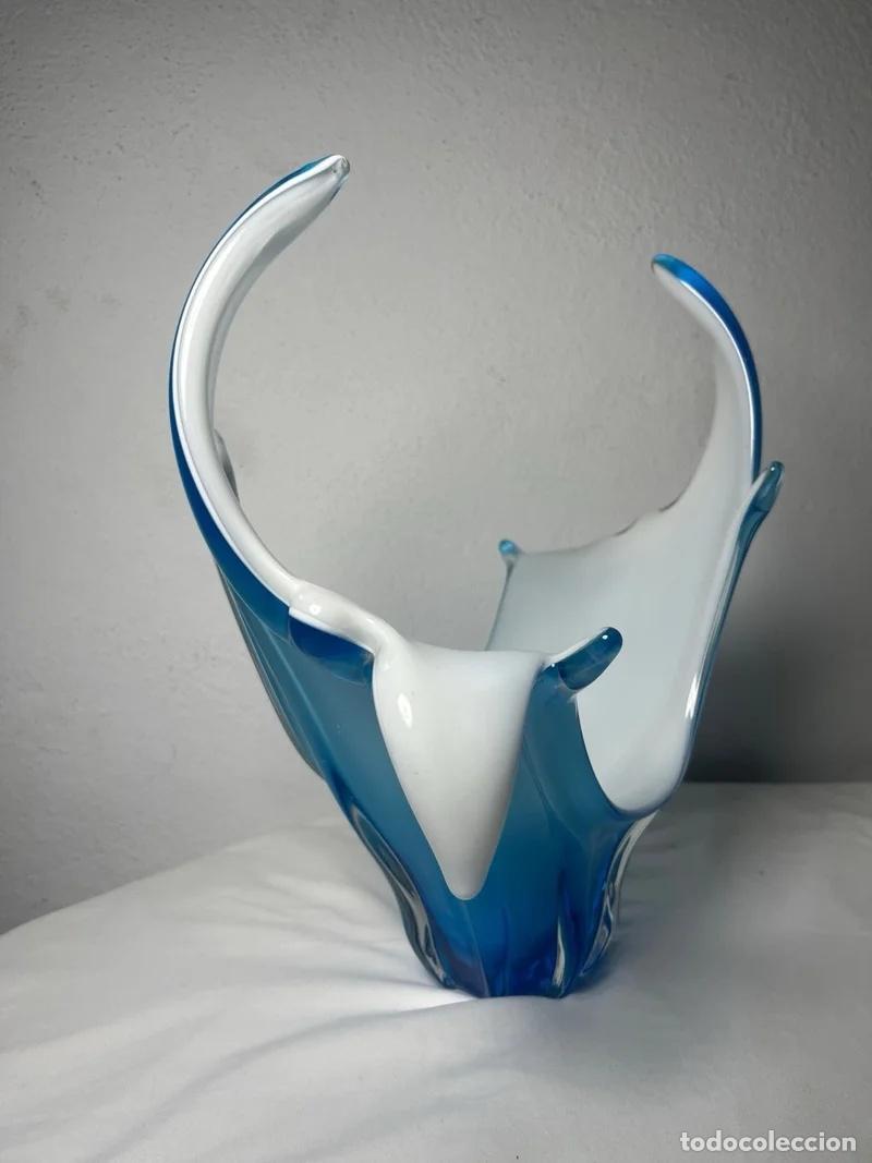 Vintage: Centro de mesa murano azul y blanco - Foto 3