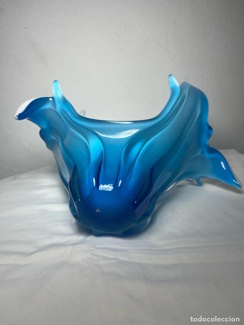 Vintage: Centro de mesa murano azul y blanco - Foto 6