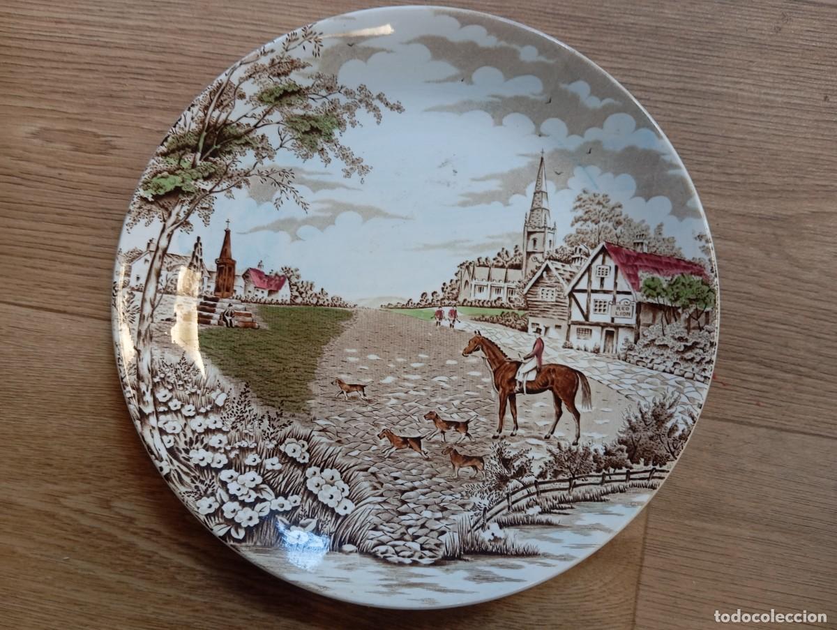 Vintage: Plato de cer&aacute;mica &rdquo;Village Green&rdquo; de la marca British Anchor
