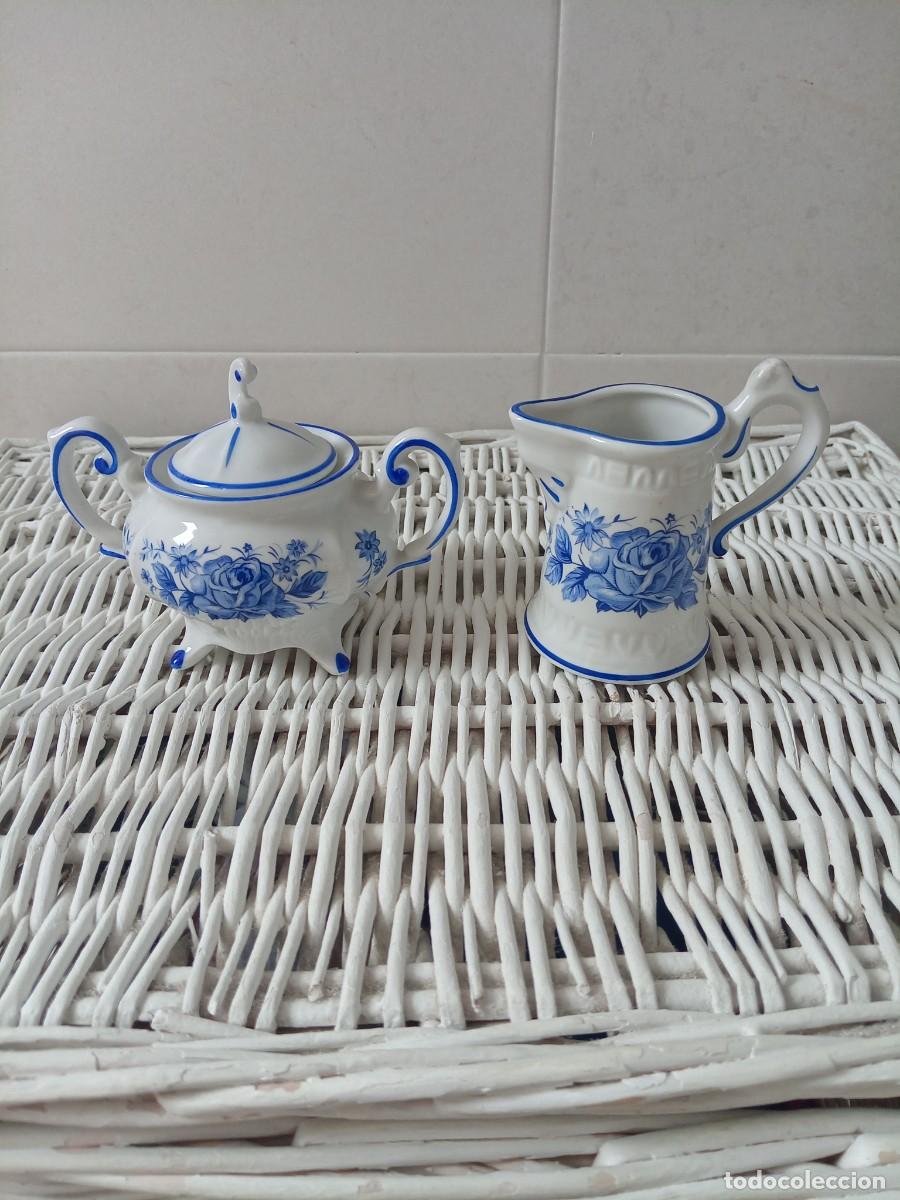 Vintage: Pareja Azucarero Lechera de Porcelanas Guill&eacute;n