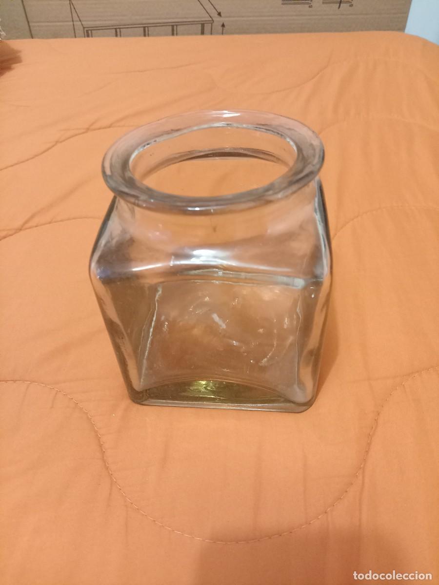Vintage: Tarro cristal cuadrado vintage sin tapa