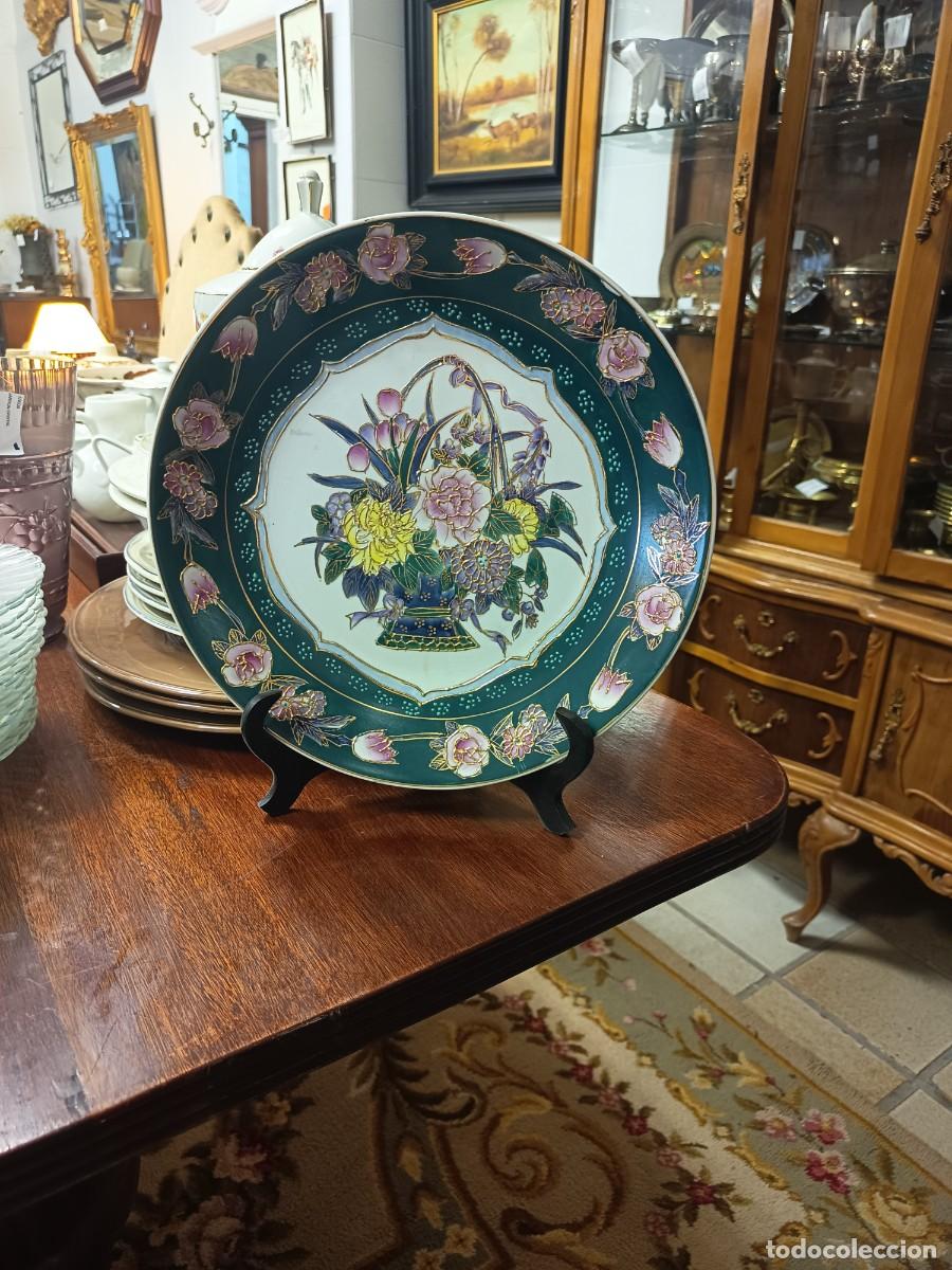 Vintage: Gran plato decorativo Flores