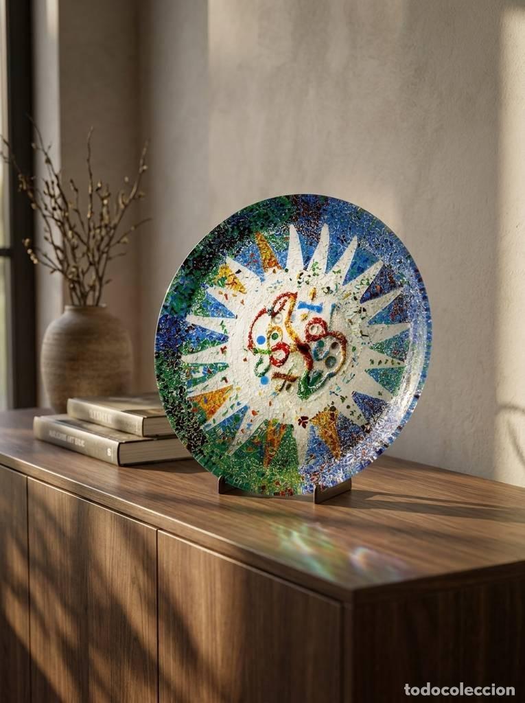 Vintage: PLATO DECORATIVO DE CRISTAL