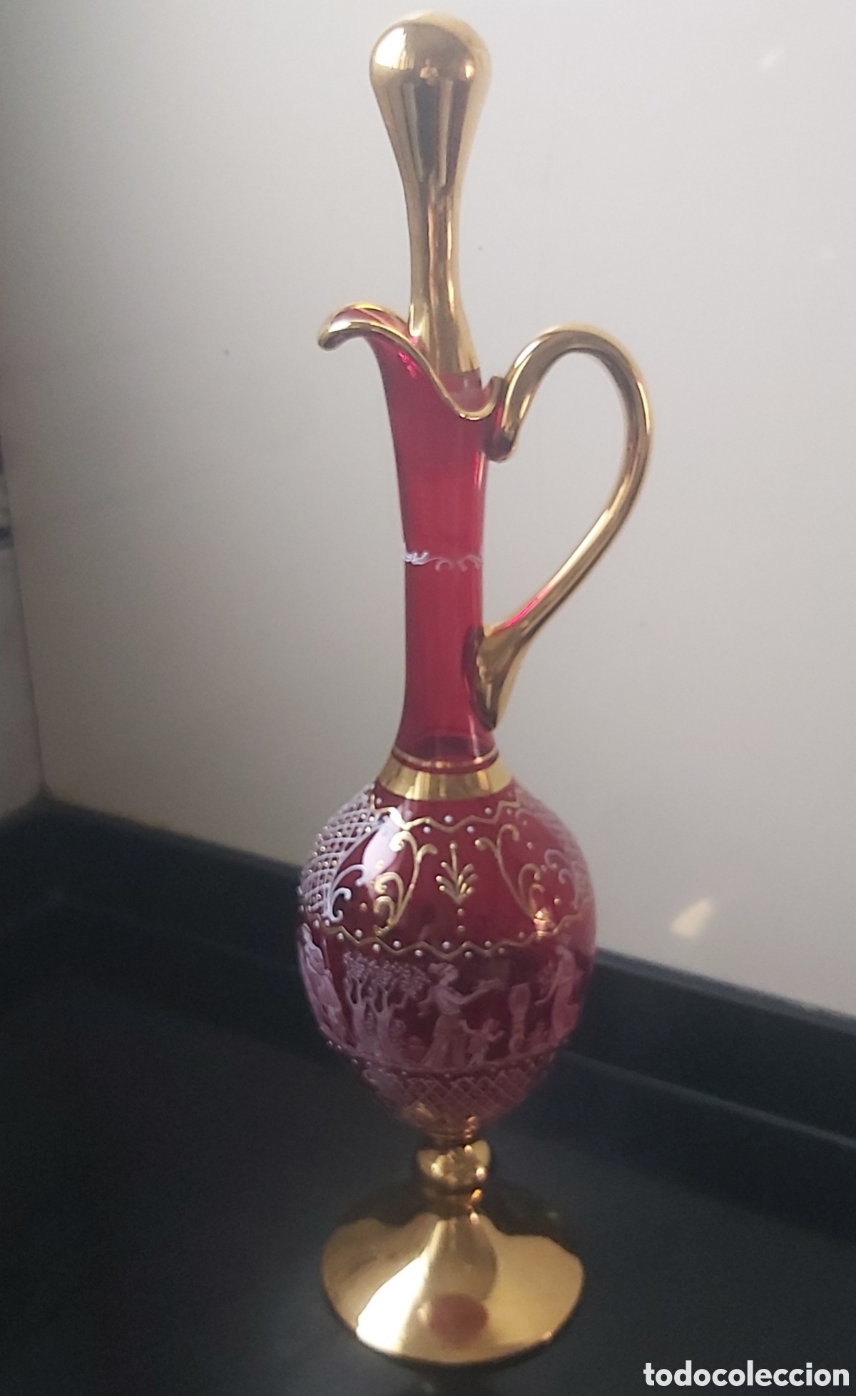 Vintage: Licorera Murano Tre Fuochi Oro 24k A&ntilde;os 50/60 Original Rubi