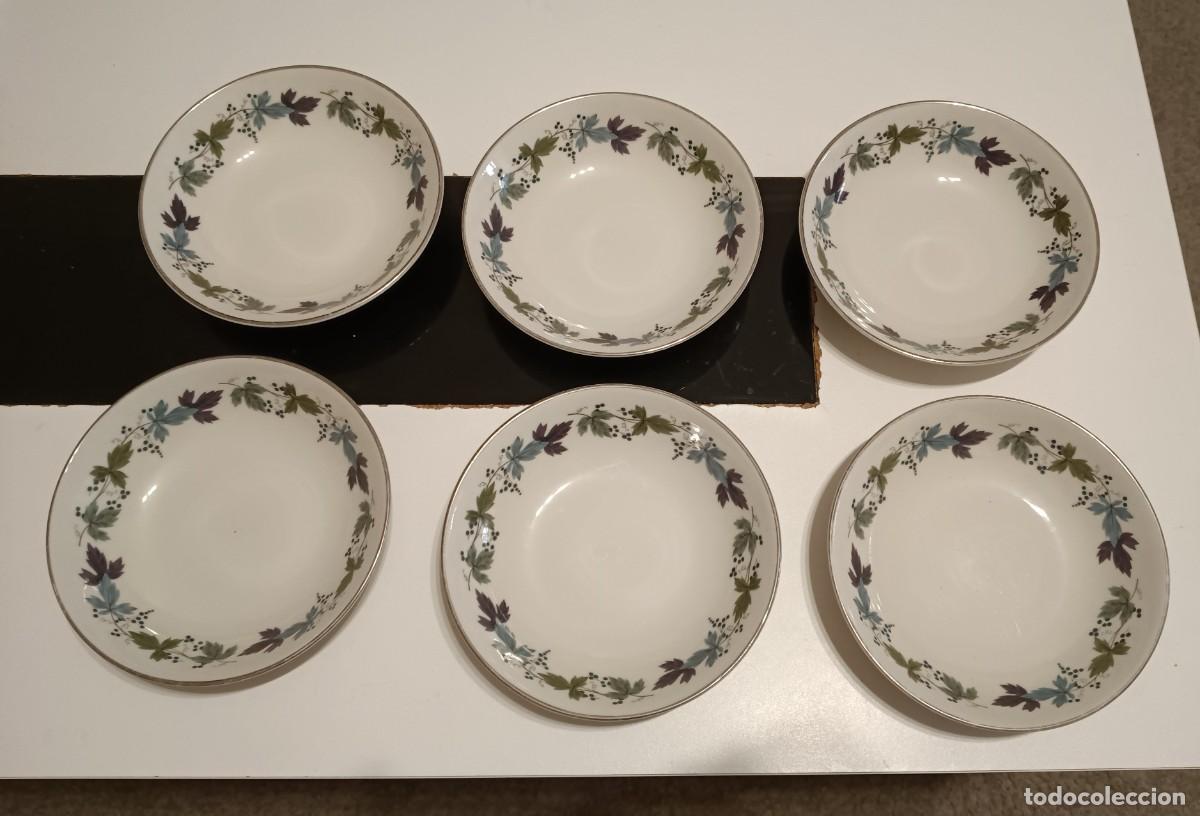 Vintage: SE VENDE LOTE DE 6 CUENCOS PARA CEREALES O SOPA DE PORCELANA FINA,DE LA PRESTIGIOSA MARCA INGLESA⬇️