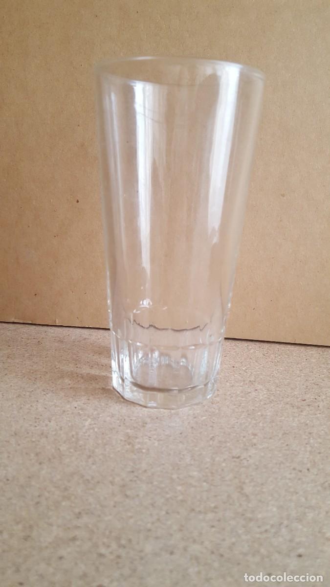 Vintage: Vaso alto/de tubo, cristal (vidrio) transparente, Duralex, antiguo modelo Amalfi.