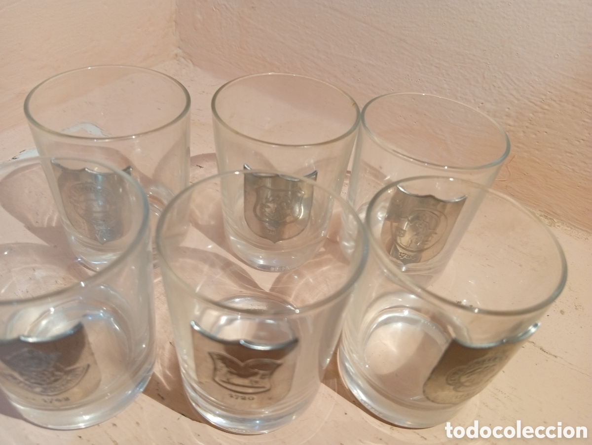 Vintage: Lote 6 chupitos con escudo