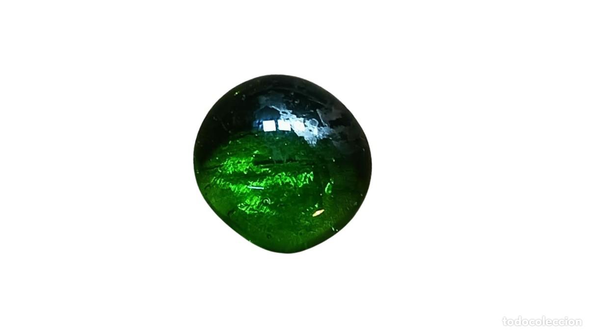 Vintage: CABUJ&Oacute;N DE VIDRIO VERDE ESMERALDA CON BURBUJAS - PIEZA DECORATIVA