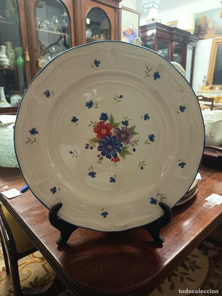 Vintage: Bandeja cer&aacute;mica Florecillas 30,5 cm