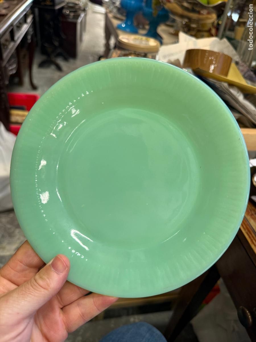Vintage: PLATO DE CRISTAL FIRE KING - MEDIDA 19 CM - VINTAGE
