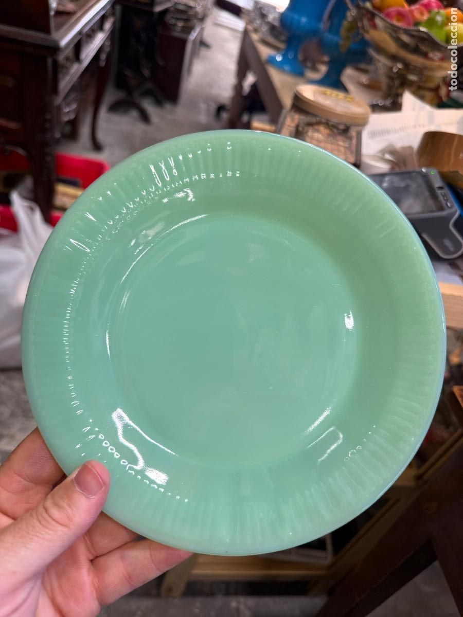 Vintage: PLATO DE CRISTAL FIRE KING - MEDIDA 19 CM - VINTAGE