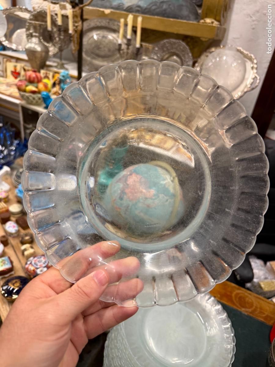 Vintage: PLATO HONDO DE CRISTAL DURALEX - MEDIDA 23 CM - VINTAGE - 1