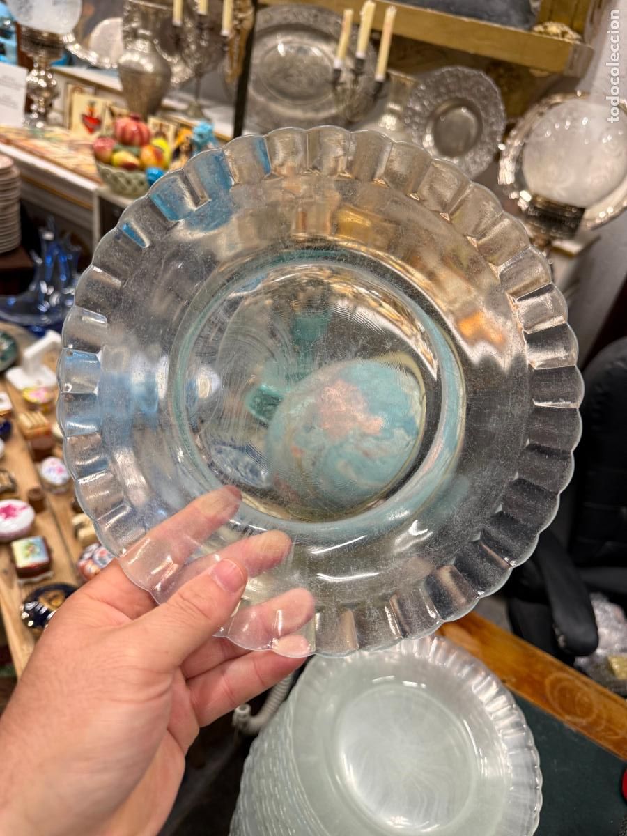 Vintage: PLATO HONDO DE CRISTAL DURALEX - MEDIDA 23 CM - VINTAGE - 2
