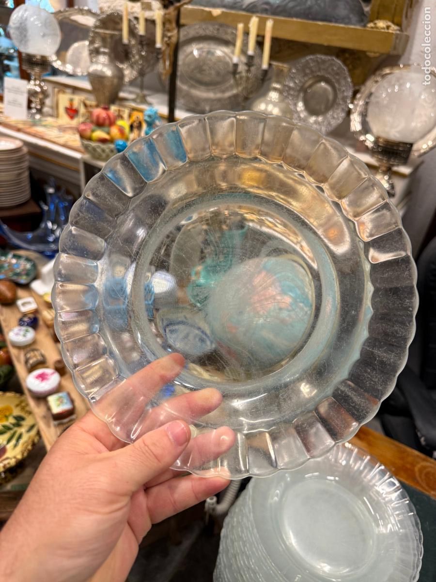 Vintage: PLATO HONDO DE CRISTAL DURALEX - MEDIDA 23 CM - VINTAGE - 3
