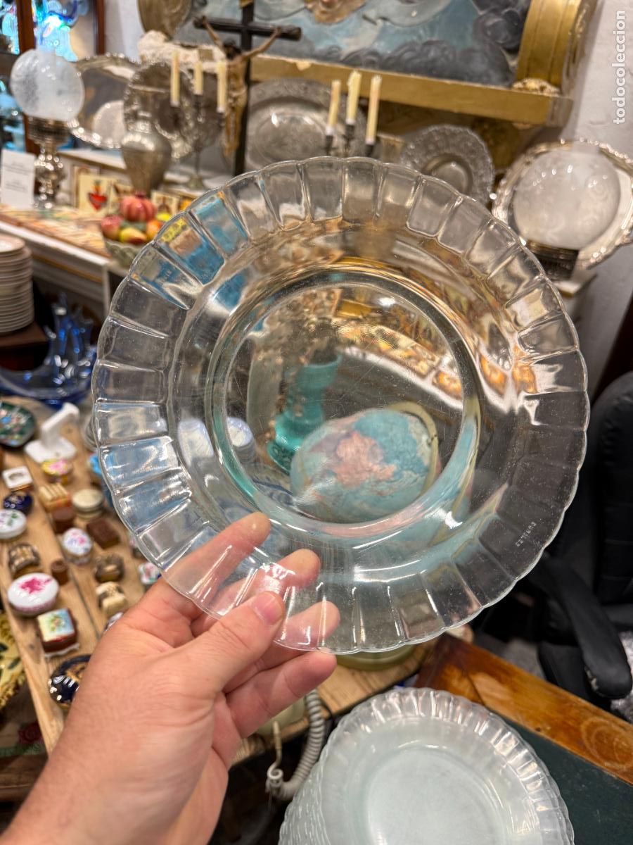 Vintage: PLATO HONDO DE CRISTAL DURALEX - MEDIDA 23 CM - VINTAGE - 4