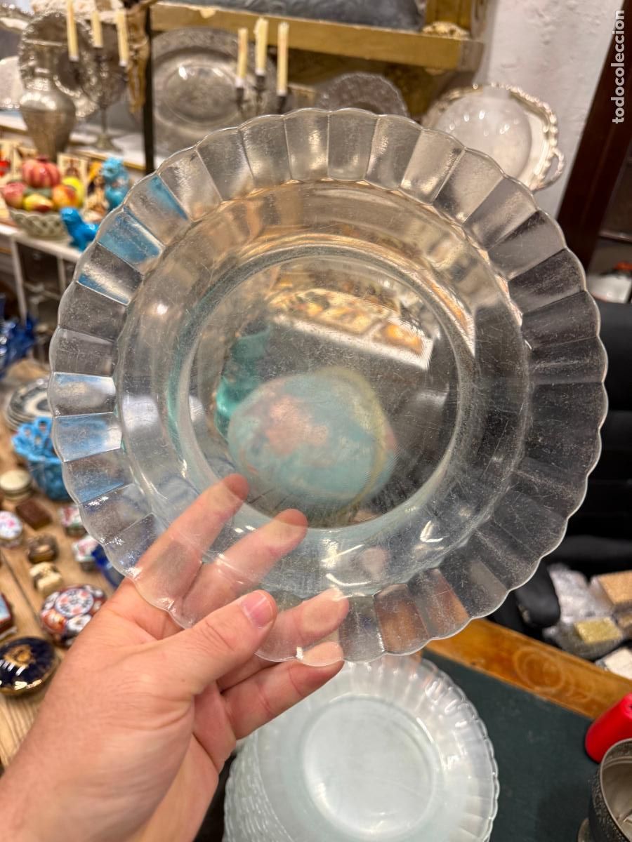 Vintage: PLATO HONDO DE CRISTAL DURALEX - MEDIDA 23 CM - VINTAGE - 5