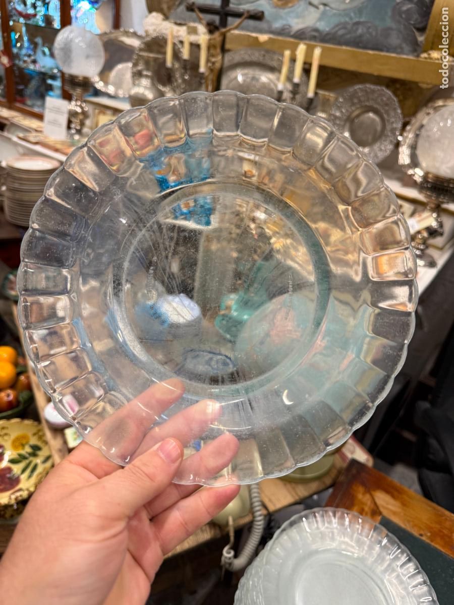 Vintage: PLATO HONDO DE CRISTAL DURALEX - MEDIDA 23 CM - VINTAGE - 6