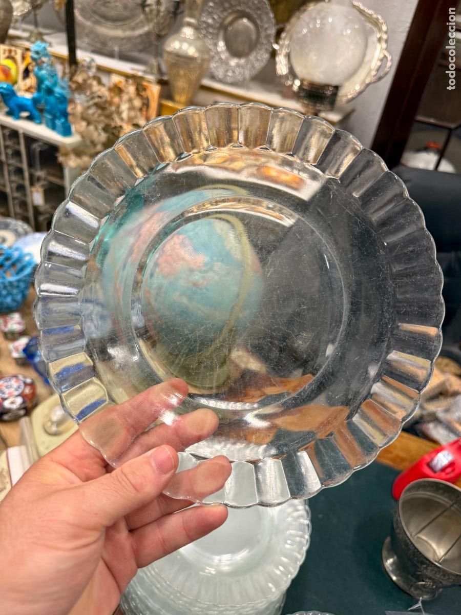 Vintage: PLATO LLANO DE CRISTAL DURALEX - MEDIDA 23 CM - VINTAGE - 2