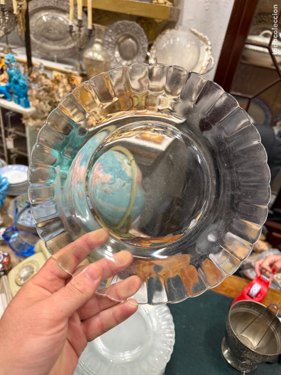 Vintage: PLATO LLANO DE CRISTAL DURALEX - MEDIDA 23 CM - VINTAGE - 3