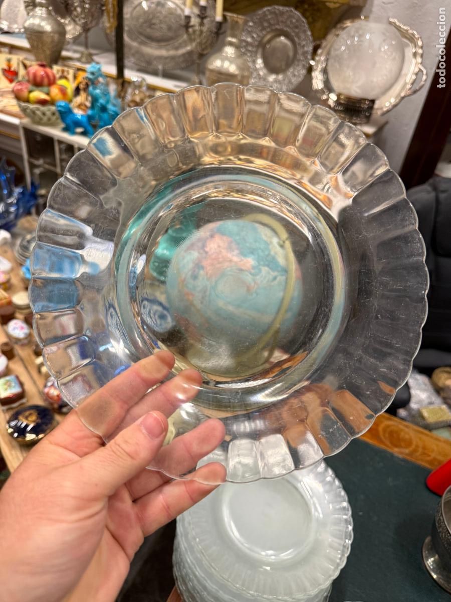 Vintage: PLATO LLANO DE CRISTAL DURALEX - MEDIDA 23 CM - VINTAGE - 4