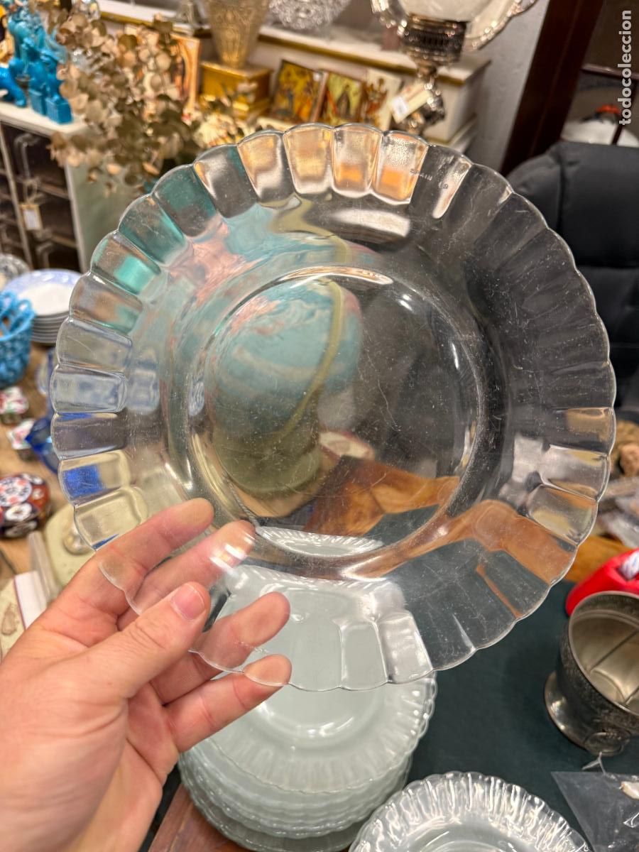 Vintage: PLATO LLANO DE CRISTAL DURALEX - MEDIDA 23 CM - VINTAGE - 5