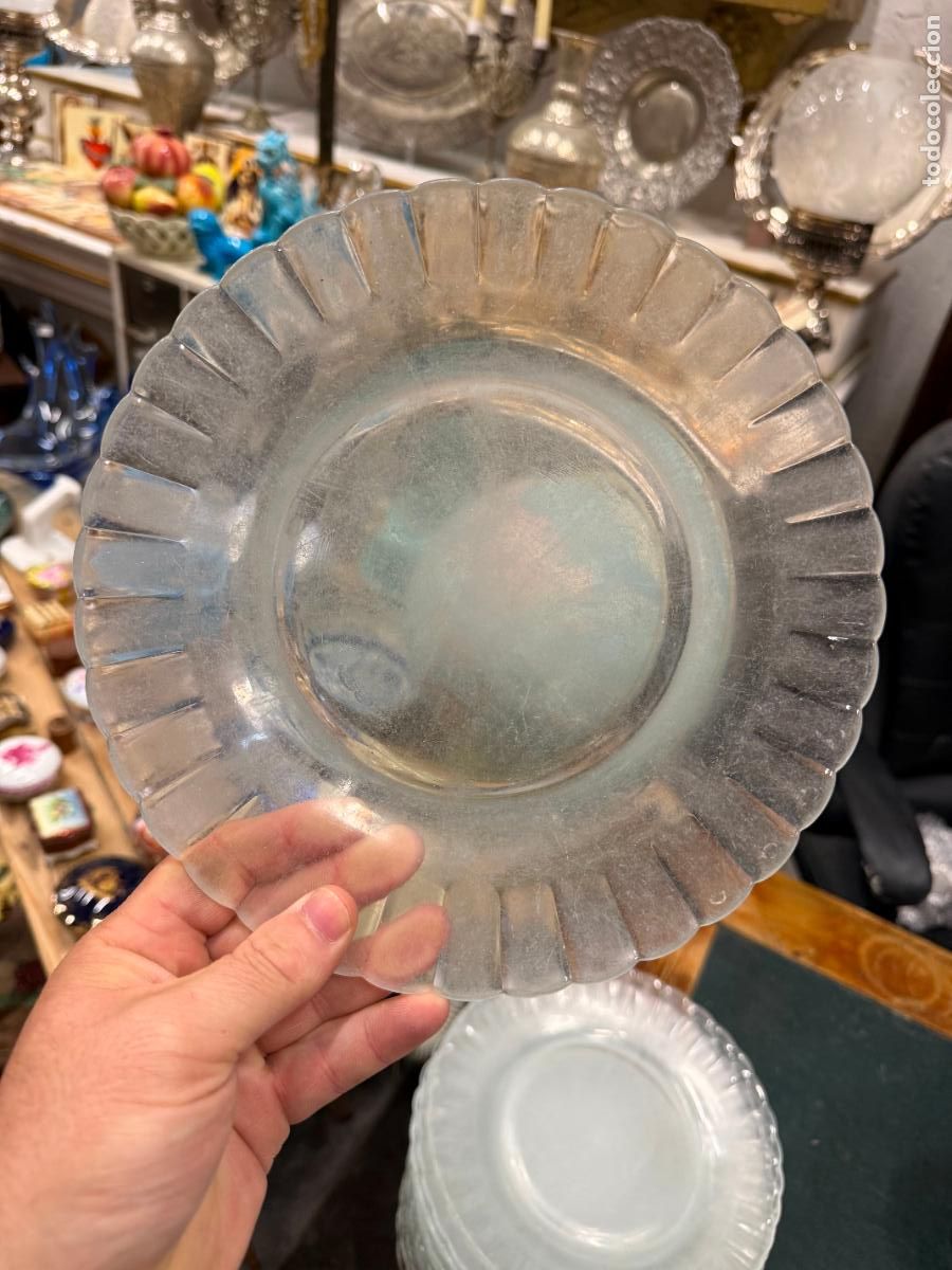 Vintage: PLATO LLANO DE CRISTAL DURALEX - MEDIDA 23 CM - VINTAGE - 7