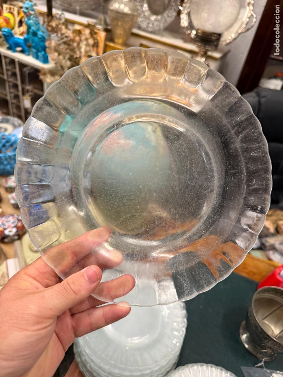 Vintage: PLATO LLANO DE CRISTAL DURALEX - MEDIDA 23 CM - VINTAGE - 8