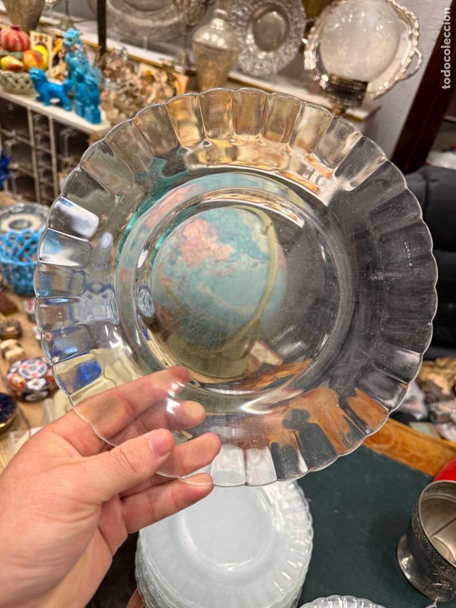 Vintage: PLATO LLANO DE CRISTAL DURALEX - MEDIDA 23 CM - VINTAGE - 9
