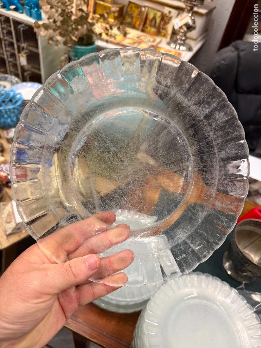Vintage: PLATO LLANO DE CRISTAL DURALEX - MEDIDA 23 CM - VINTAGE - 14