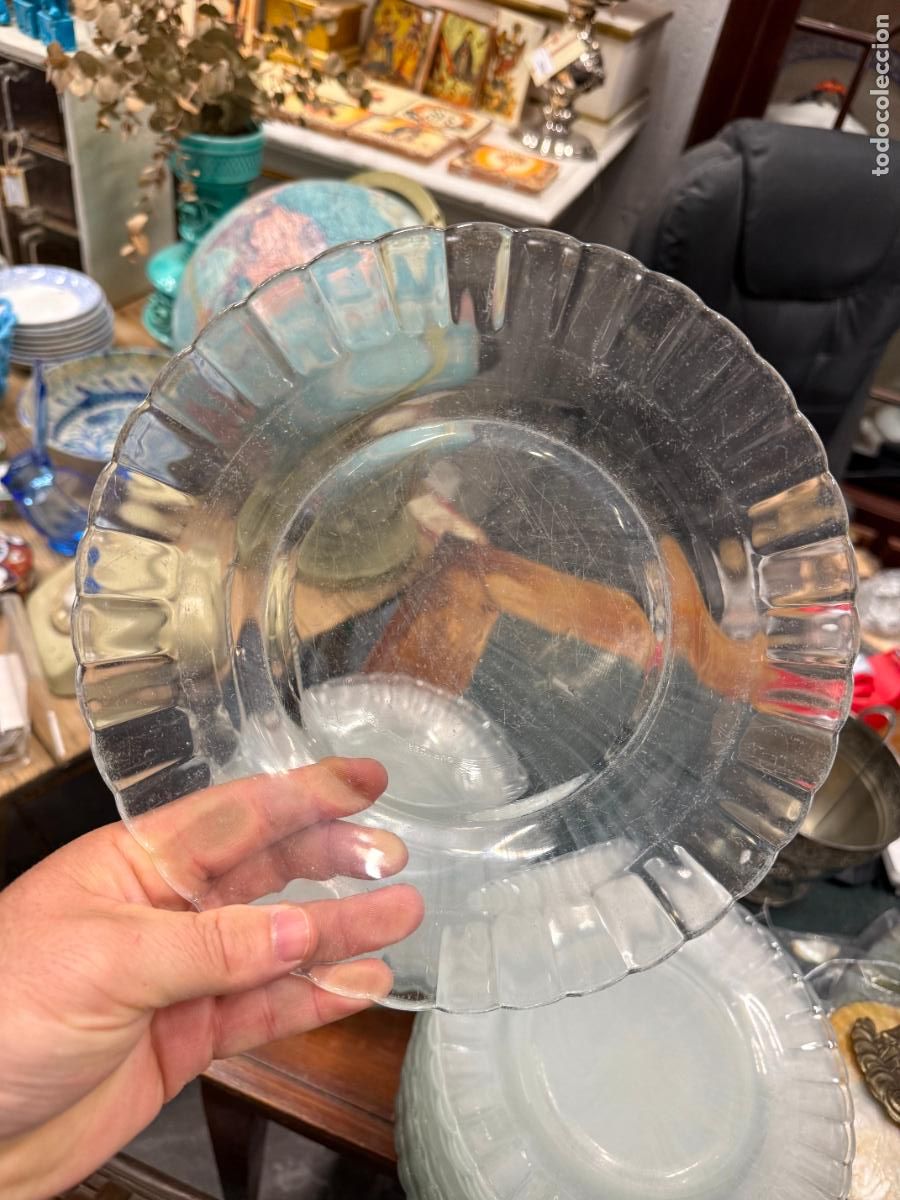 Vintage: PLATO LLANO DE CRISTAL DURALEX - MEDIDA 23 CM - VINTAGE - 15