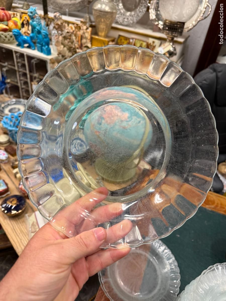 Vintage: PLATO HONDO DE CRISTAL DURALEX - MEDIDA 23 CM - VINTAGE - 18