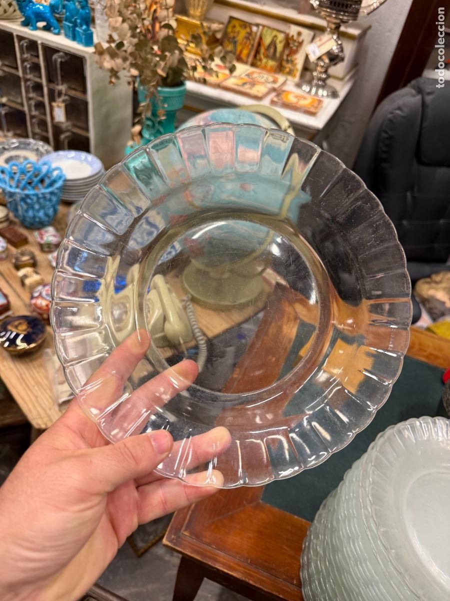 Vintage: PLATO HONDO DE CRISTAL DURALEX - MEDIDA 23 CM - VINTAGE - 16