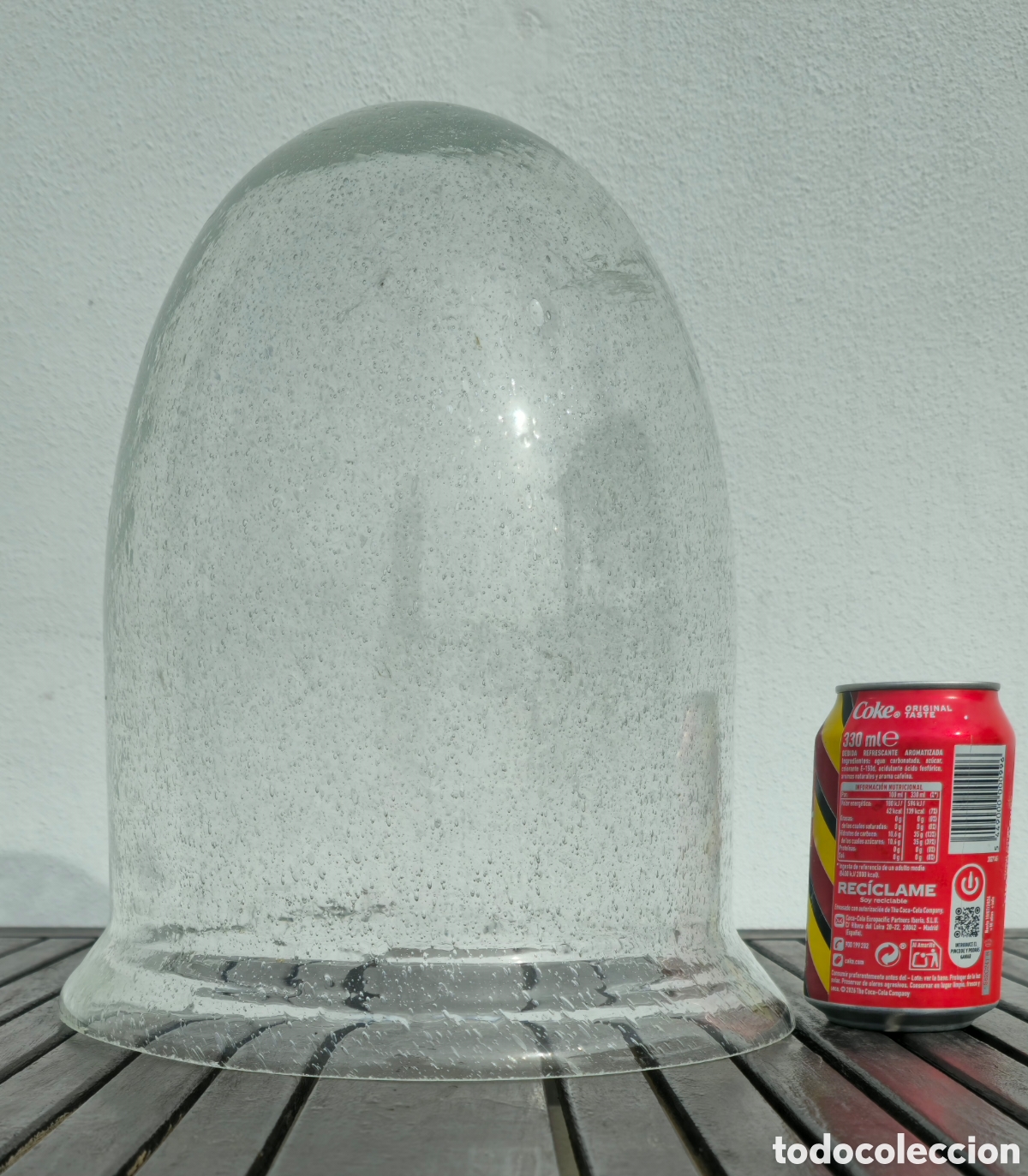 Vintage: Gran campana artesanal cristal