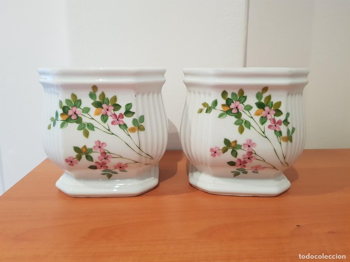 Vintage: CUBREMACETEROS O TIESTOS DECORATIVOS DE PORCELANA