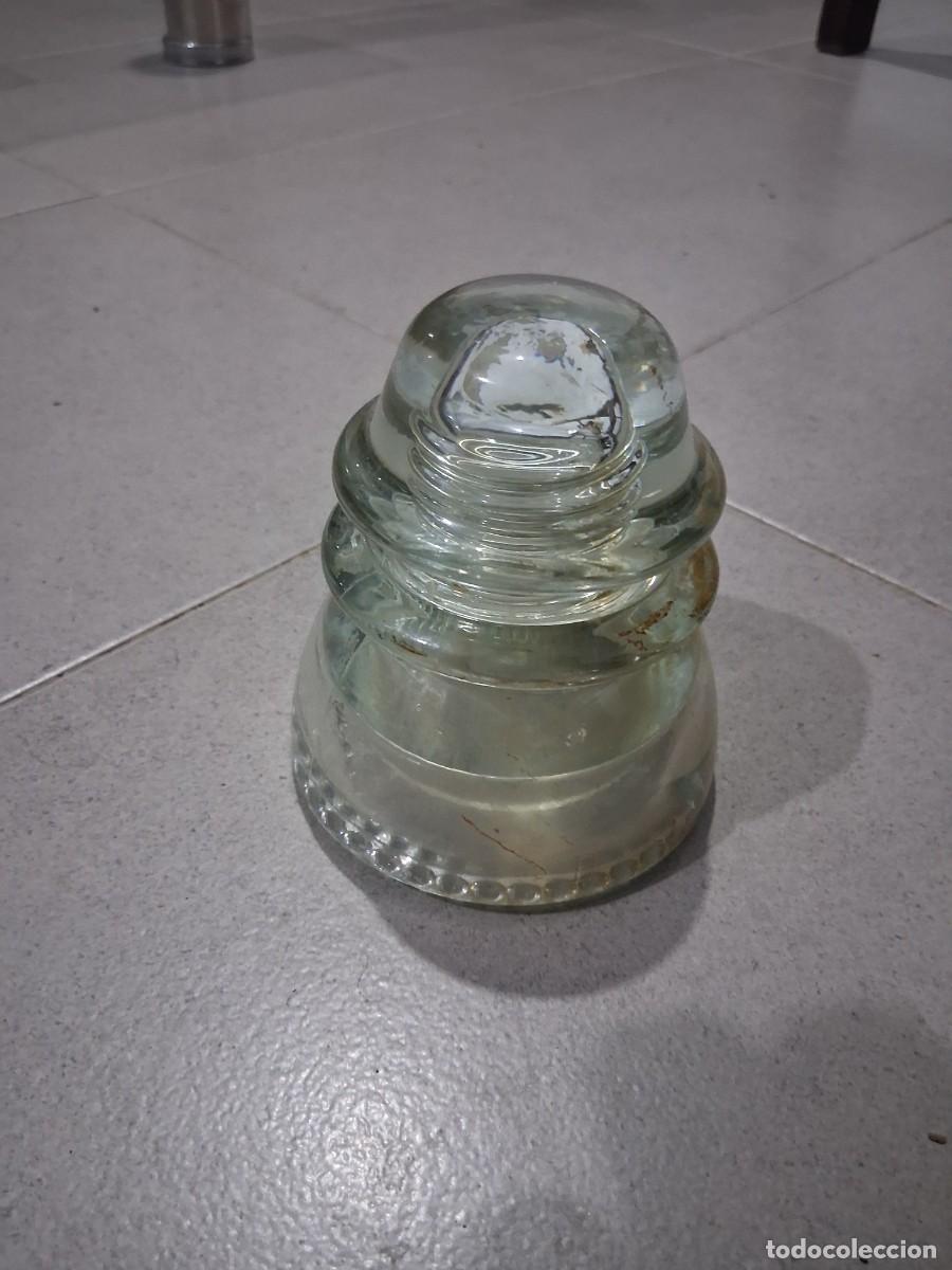 Vintage: Jicara aislante de luz el&eacute;ctrica aislador cristal transparente electrificaci&oacute;n