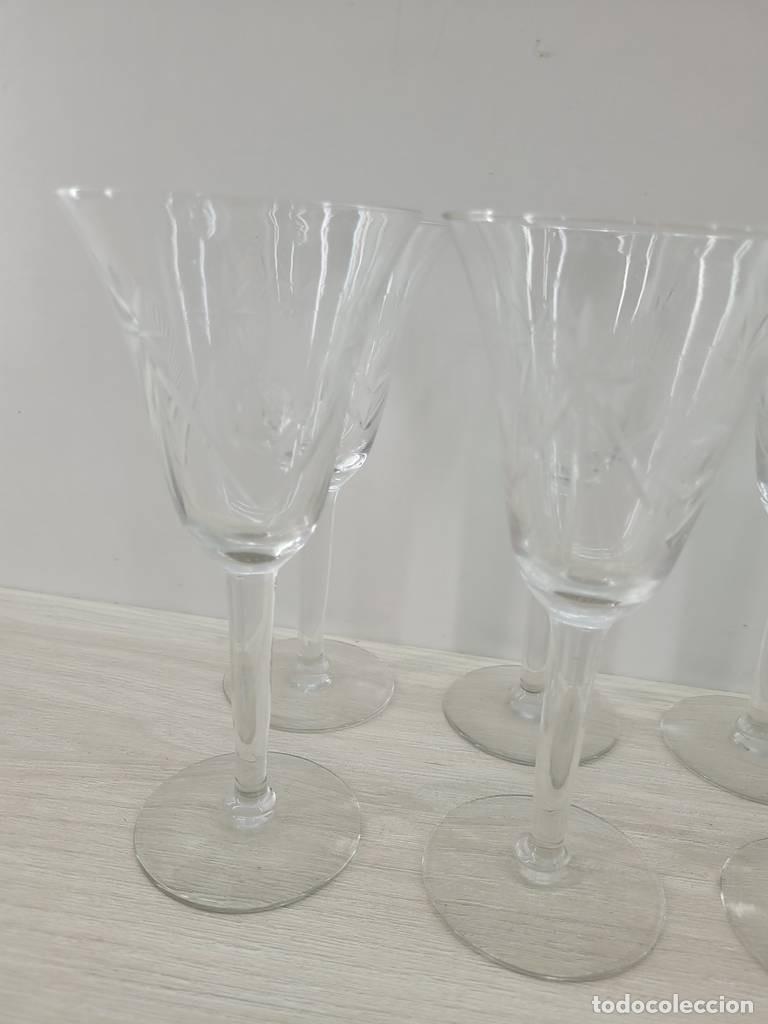 Vintage: JUEGO DE COPAS DE CRISTAL - Foto 5
