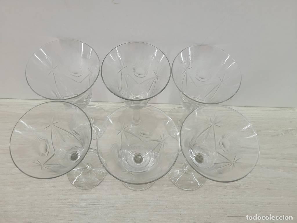 Vintage: JUEGO DE COPAS DE CRISTAL - Foto 6