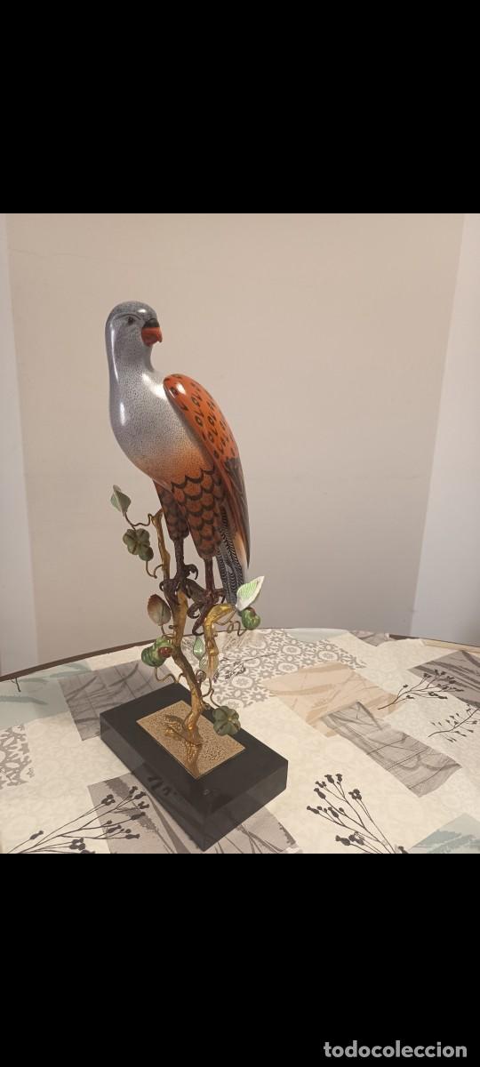 Vintage: Escultura de alcon ( Paloma )porcelana Giulia Mangani