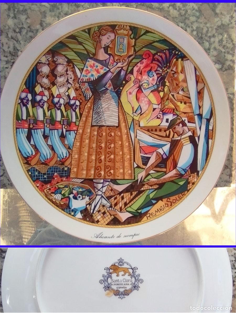 Vintage: PLATO PORCELANA ALICANTE DE SIEMPRE REALIZADO POR EL PINTOR REMIGIO SOLER PLATO DE SANTA CLARA 25cm