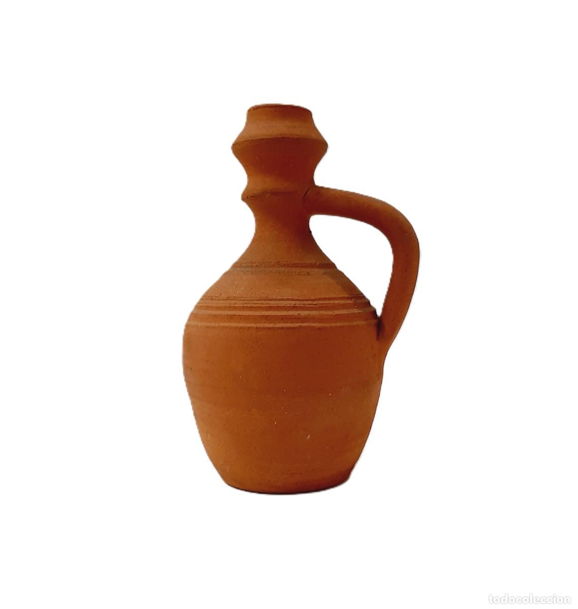Vintage: Jarra/jarra peque&ntilde;a de terracota de arcilla roja vintage(8.2)