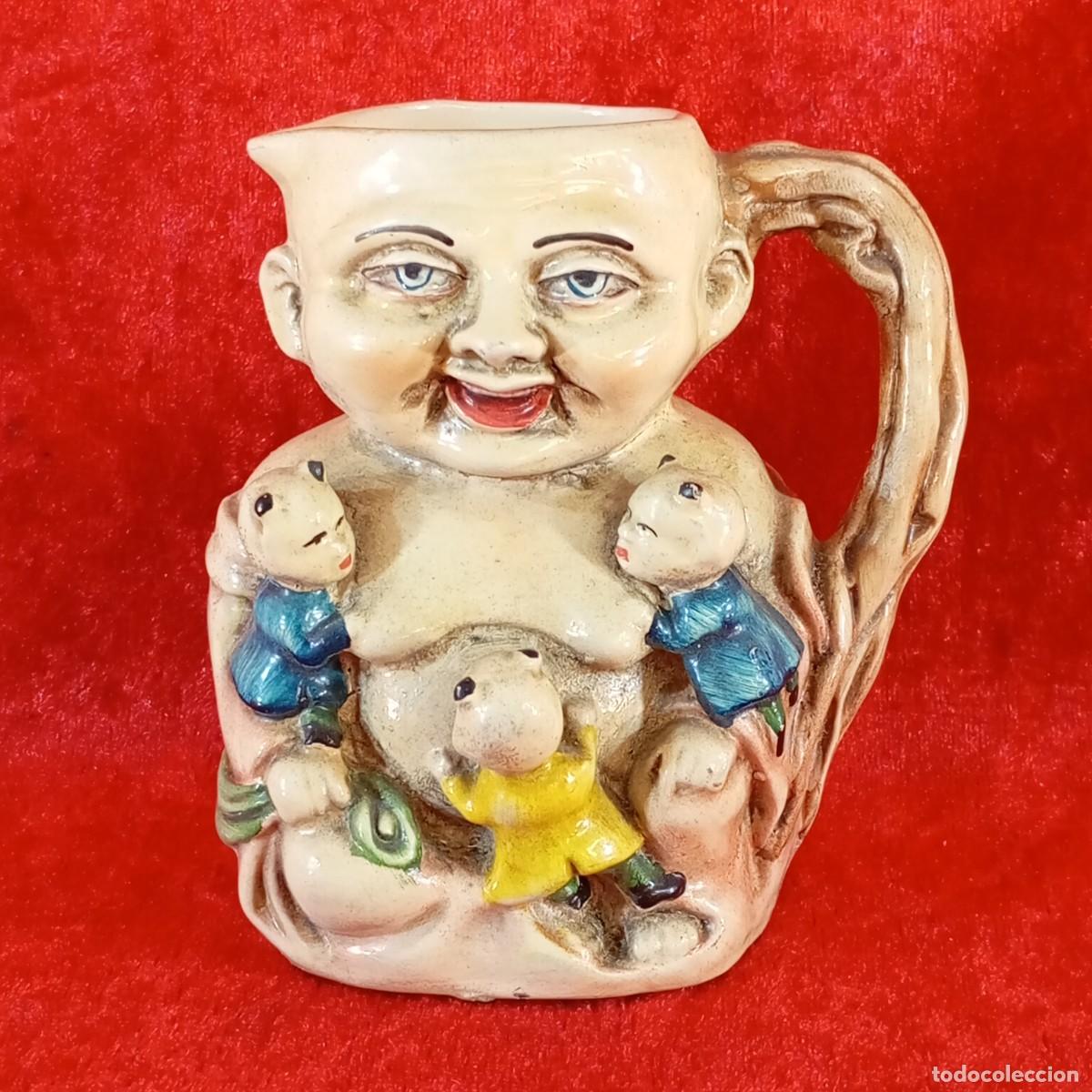 Vintage: ANTIGUA TAZA DE ESTILO VINTAGE - BUDA FELIZ - 10 CM DE ALTO