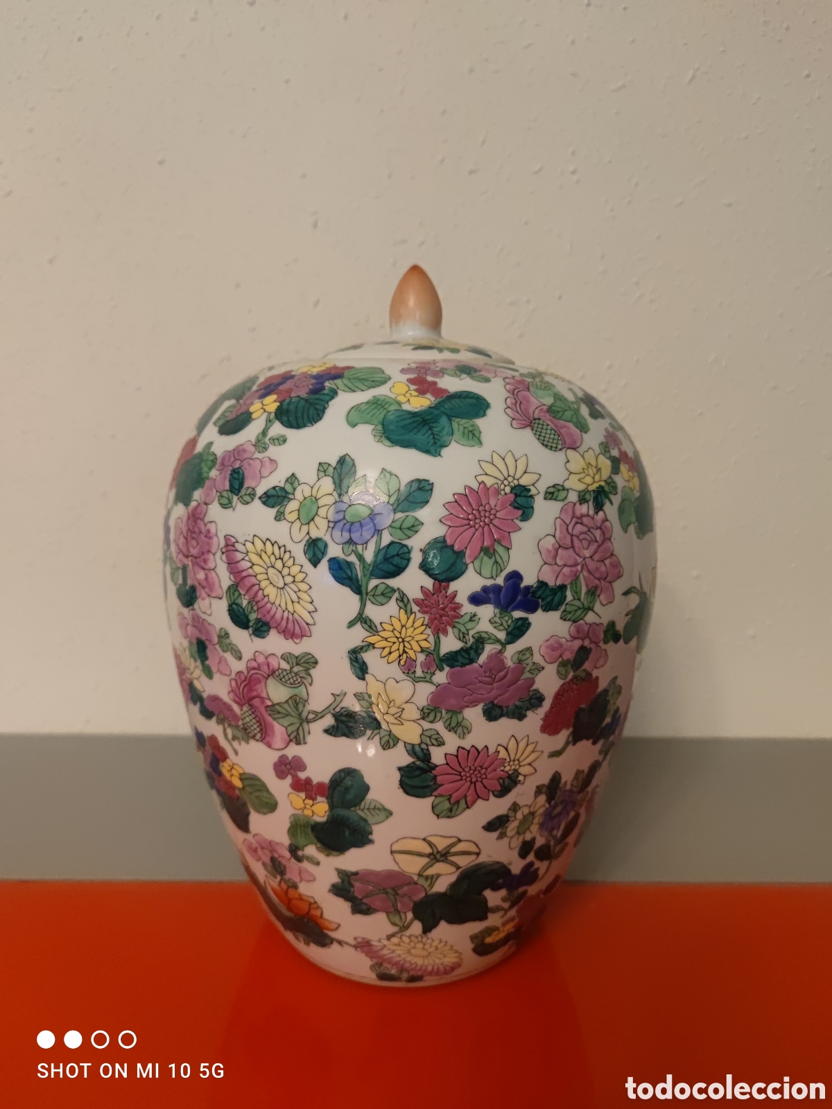 Vintage: Tibor porcelana china Vintage 23 cm-Patron Mil flores