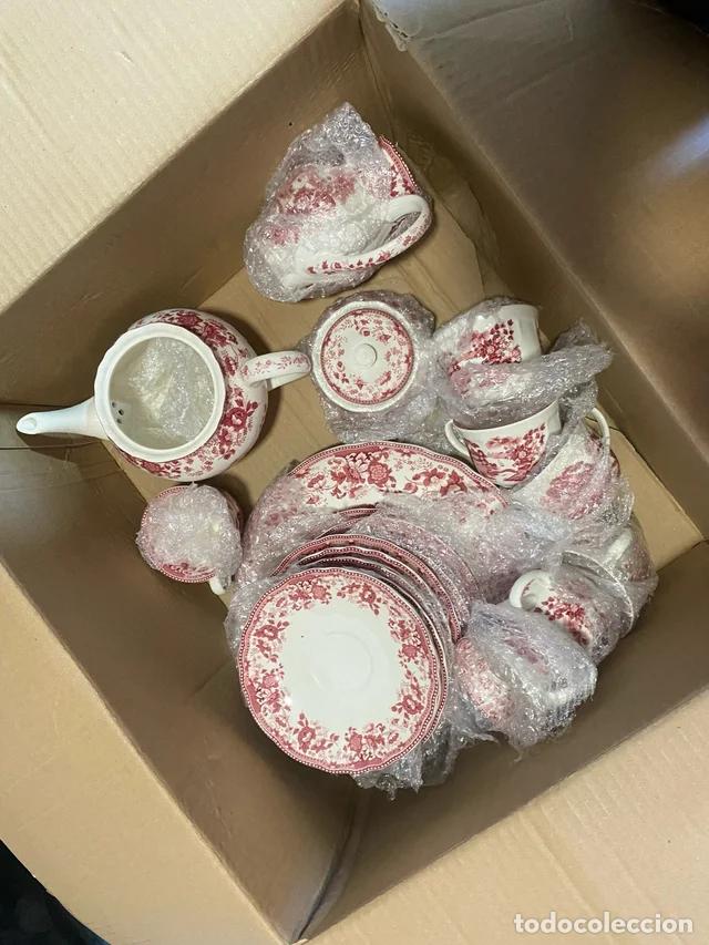 Vintage: Juego de caf&eacute; y postre Empire rosa Ironstone &ndash; 17 piezas &ndash; Porzellant