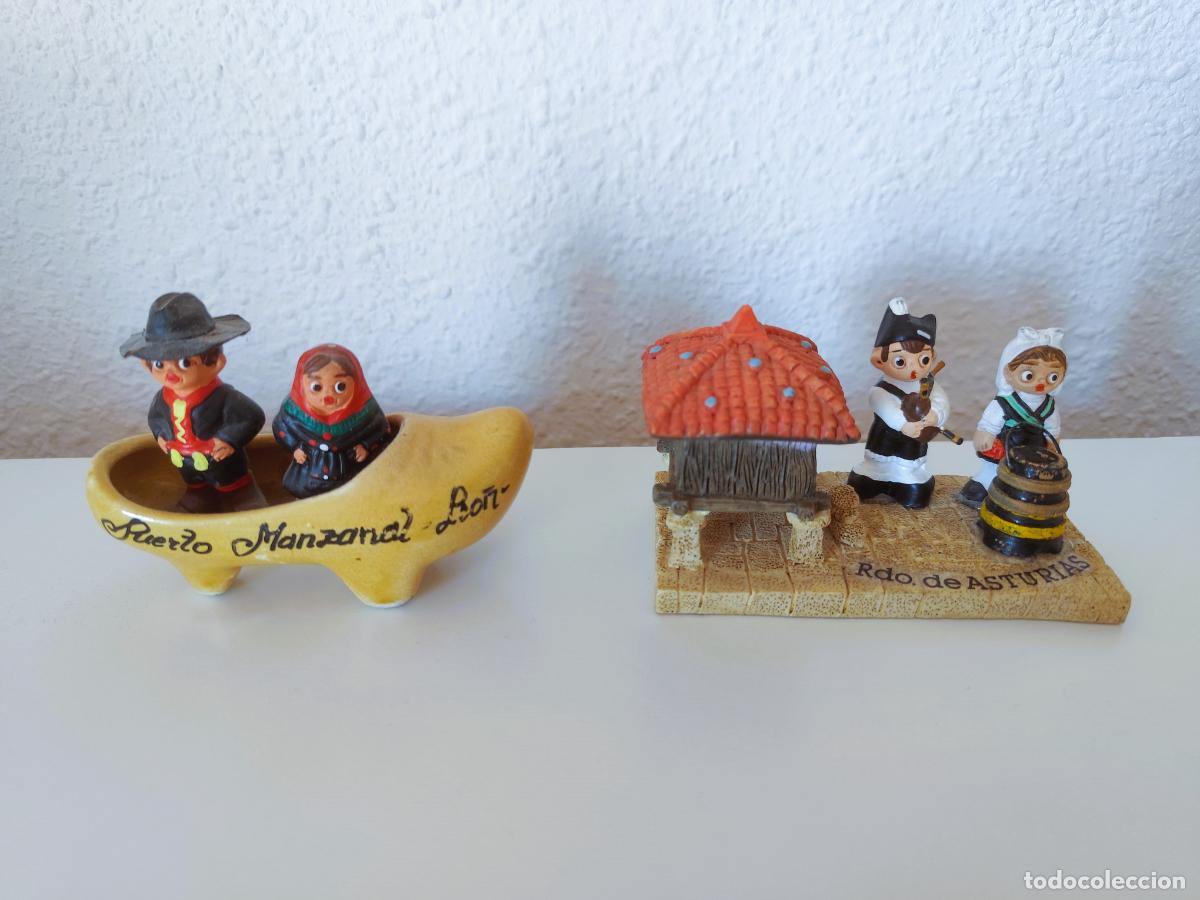 Vintage: Lote 4 Figuritas Alborox en 2 Recuerdos / Souvenir