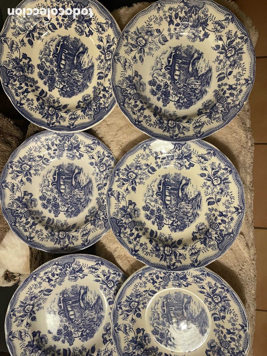 Vintage: Set de 6 Platos Hondos Vintage - Ironstone Tableware (Hecho en Italia)